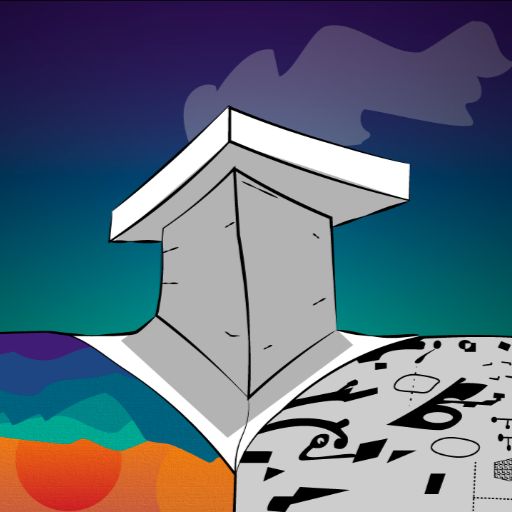 Cube head illustration